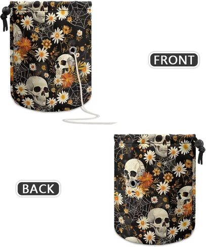 حقيبة خيوط Sellikakes Daisy Skull ، Crochet Tote Knitting Bag Yarn Storage Organizer Case for Crochet Hooks Teedles Knitting Kit للمبتدئين in Kuwait