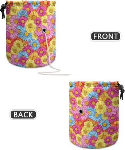 حقيبة خيوط Sellikakes Daisy Skull ، Crochet Tote Knitting Bag Yarn Storage Organizer Case for Crochet Hooks Teedles Knitting Kit للمبتدئين in Kuwait