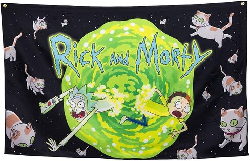 Rick and Morty Wall Banner (30" by 50") (Portal & Cats) in Saudi Arabia