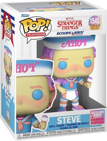 فونكو بوب! TV: Stranger Things - Steve Harrington - Stranger Thingseve - (Scoops Ahoy) - شخصية فينيل قابلة للتحصيل - فكرة الهدية - البضائع الرسمية - للأطفال والكبار - عشاق التلفزيون in Saudi Arabia
