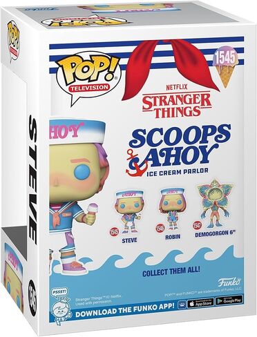 فونكو بوب! TV: Stranger Things - Steve Harrington - Stranger Thingseve - (Scoops Ahoy) - شخصية فينيل قابلة للتحصيل - فكرة الهدية - البضائع الرسمية - للأطفال والكبار - عشاق التلفزيون in Saudi Arabia