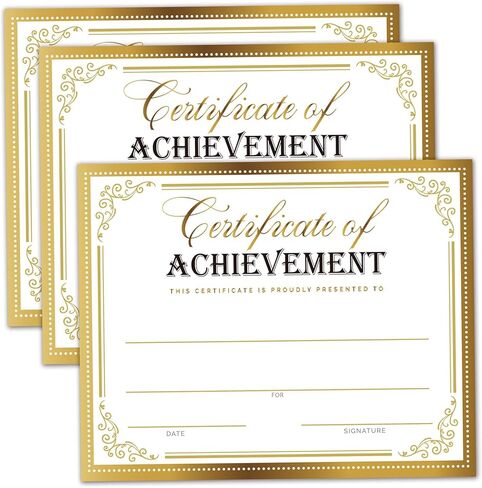 25 جوائز شهادة الذهب للإنجاز لأعمال الجائزة والتعليم ، شهادات حفل التخرج المدرسي ، شهادات ما قبل المدرسة لرياض الأطفال. in Kuwait