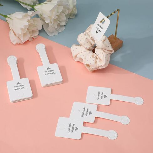 100 Pcs Keychain Packaging, Bracelet Packaging Self Adhesive Bracelet Display Card Small Business, Bracelet Stand for Supplier Jewelry, Bracelet, Earring Display Jewelry Making Supplies(White) in Kuwait