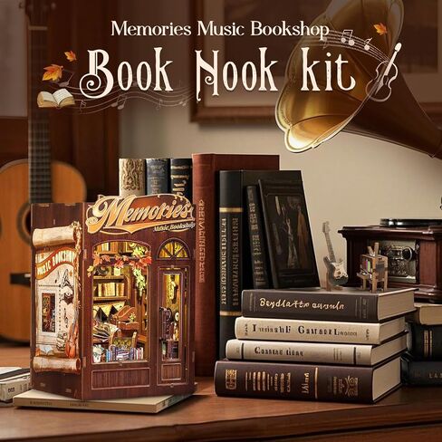 Fsolis Book Nook Kit, DIY Miniature House Room Kit for Adult Activity Mini Puzzle Booknooks Bookshelf Alley Decor Gifts for Women Teenagers Craft Lovers（OWL Bookstore） in Kuwait