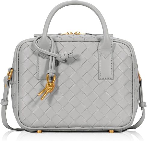 Woven Bag for Women, Top Handle Satchel Handbag Crossbody Bag PU Leather Shoulder Bag Woven Purses for Women in Saudi Arabia