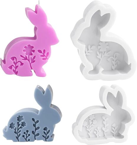 قالب شمعة أرنب عيد الفصح ، قوالب الشموع لصنع الشموع ، قالب شمعة ثلاثية الأبعاد قابلة لإعادة استخدام in Kuwait