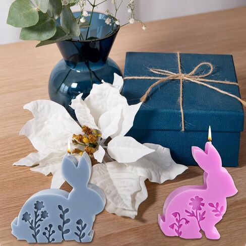 قالب شمعة أرنب عيد الفصح ، قوالب الشموع لصنع الشموع ، قالب شمعة ثلاثية الأبعاد قابلة لإعادة استخدام in Kuwait