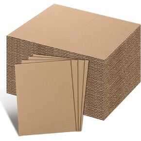 30Pack Corrugated Cardboard Sheets 8" x 10" Chipboard Sheets 3mm Thick Cardboard for Crafts Cardboard Inserts for Mailers, Flat Cardboard Sheets for Shipping Mailing Packing DIY Crafts