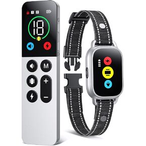 Dog Training Collar with Remote, Smart Dog Shock Collar with 3 Training Modes and Training Icons, Waterproof Electric Dog Shockers for Large and Medium Dogs (8-120 LBS)