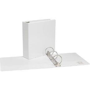 Staples 374819 3-Inch Simply View Binder with Round Rings White