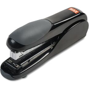 Max HD50DFBK Flat-Clinch Standard Stapler, 30-Sheet Capacity, Black