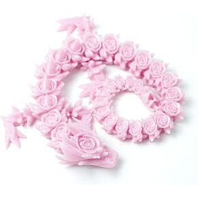 3D Printed Rose Dragon,Articulated Models,Flexible Joint Animal Model Figurines, Stress Relief, Fidget restlessness, Surprise Fantasy Gifts