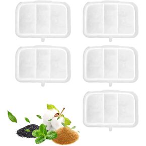 5 Pack Cat Water Fountain Filter,Filter Unit Rect Compatible With Petkit EVERSWEET MAX 105fl oz/3L Pet Cordless Water Fountain (5 Pack, 105fl Oz)