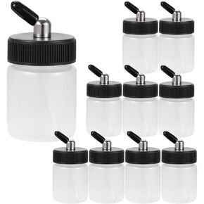 OPHIR 22CC Single-Action Airbrush Plastic Bottles Professional Paint Cup Model Air Tool Box of 10