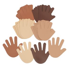 Colorations Colors Like Me Hand Shapes – Set of 24 - People Cutout, Skin Tone & Color, Multicultural Paper, Classroom Decorations, Arts & Crafts