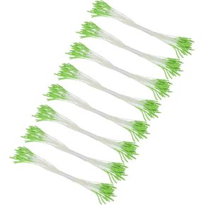 M METERXITY 200-Pack Artificial Flower Stamen Kit, Mini Double Heads Flower Stamens Pistil, Stamens for Flower Making/Craft DIY Wreaths/Wedding Floral Arrangements [Green]