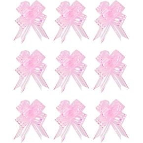 30 Pcs 3.6 Inches Pull Bow for Gifts Wrapping Wedding Valentine's Day(Pink)