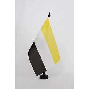 Garifuna people Table Flag 5'' x 8'' - Garifuna Desk Flag 21 x 14 cm - Black plastic stick and base - AZ FLAG