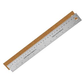 3pcs Metal Rulers with Cork Backing, 11.81x1.26x0.04in Premium Stainless Steel Rigid Metric Ruler with Cork Back Drafting Tools Architecture Supplies for School Classroom Office(Silver, Brown)