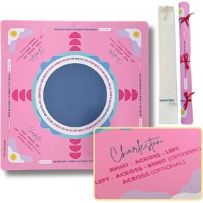 Mahjong Neoprene Learning Mat (33"x33"), Non-Slip Table Mat, Noise Reduction, Table Cover for American Mahjong, (Pink) (Mat Only)