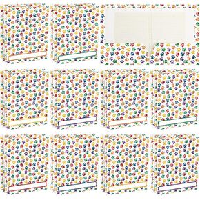 24 Pcs Dog Folders Paw Print Folders with Pocket Multi Colored Puppy for Breeders Paperwork Dog Pocket File for Kids Students Educational and Learning Activities Classroom Organization