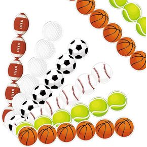 Qyeahkj 85ft Sports Bulletin Board Borders Football Bulletin Board Trim Baseball Classroom Bulletin Decor Basketball Cutouts Paper Bulk Balls Borders for Bulletin Board School Classroom Office Decor