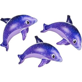 3 أجهزة كمبيوتر | Galaxy Dolphin تضخيم | ألعاب تجمع قابلة للنفخ والزخارف | 36 بوصة