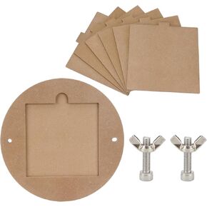 KVMORZE Pottery Wheel Bat System, 12'' Round Pottery Bats Adapter Outer Bat Tool Set with 6 Pack 7'' Square Inner Bats, Bat for Pottery Wheel Bat Kit with Bat Pins for Potters and Clay Artists, 7 PCS