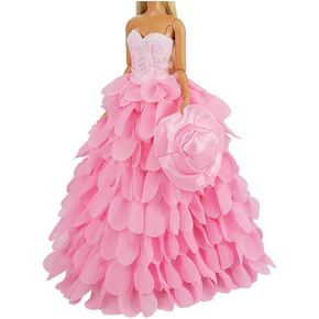 BARWA Princess Evening Party Clothes Wears Dress with Hat Outfit Set for 11.5 inch Doll