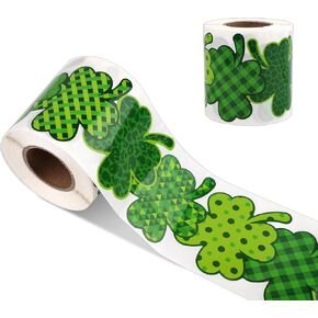 68ft Long Shamrock Bulletin Board Borders, Green Four Leaf Clover Decoration Bulletin Border Cutouts for St. Patrick's Day Classroom Bulletin Board Wall Decorations