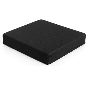 18x16x3 Memory Foam Seat Cushion with Zipper,Chair Cushion with Non-Slip Backing,Breathable Office Chair Cushion/Stadium Seat Cushion/Cushion Lab/Wheelchair Cushions（Black）