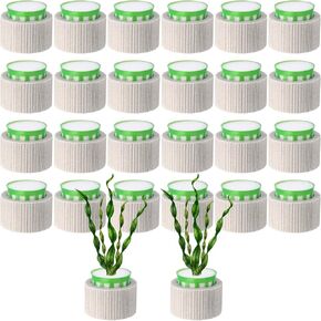25 Pcs Aquarium Plant Weights Ceramic Aquatic Plants Fixed Ring Set Anti Floating Aquarium Plant Holder for Fish Tank Plant Pots Landscape Decoration Accessories