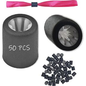 Aogigigio 50pcs Wristband Lock - Wristband Lock for Event Wristbands Cloth Wristbands，One-Way Slide Buckle Suitable for Music Festivals, Parties,Magic Band Locks(Wristbands not Included)