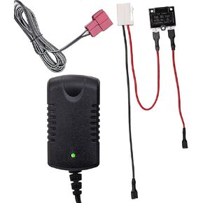 Weelee 6V Kids Ride on Car Charger ، 7volt 800ma battery Charger مع تسخير الأسلاك أجزاء لـ BMX X6 Kid Trax Disney GMC Dinsney Wal-Mart Moto ATV Quad-on Toys ، 10A Red Square Plug