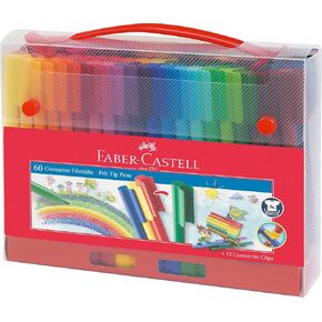 Faber-Castell 155560 Felt-Tip Pen Connector in Case 60 Pieces