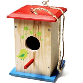 Stanley Jr. Diy Bird House Kit للأطفال والبالغين - مجموعة سهلة التجميع الطلاء - طيور الطائر - مجموعة الخشب الطيور - مشمولة بالطلاء والفرش