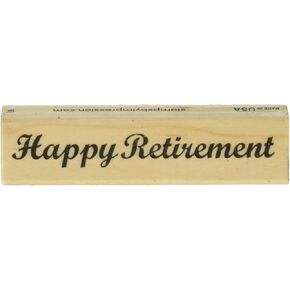 Stamps by Impression Happy Retirement Rubber Stamp 0.35" x 2.75"