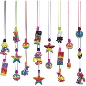 The Dreidel Company Sand Art Variety Pack Necklace, Sensory Sand Art for Kids, Make Your Own Sand Art Bottle Necklace, 12-Pack