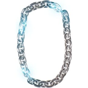 Windy City Novelties Jumbo Chain Necklace Party Favors (Silver LED)