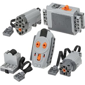 Motor Kit Compatible with Major Technic Motor Brands,Power Function Remote Control Kit Servo Motor Battery Pack Infrared Remote Receiver Motor Controller