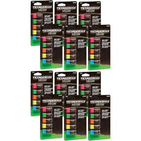 Ticonderoga Mini Block على شكل ممحاة الفينيل ، نيون متنوعة ، 5 لكل حزمة ، 12 عبوة (DIX38965-12)