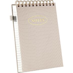 Yoment Top Spiral Notebook 240 Pages Leather Steno Pads 6x9 Top Bound Spiral Notepad 100 GSM College Ruled Notebook Left Handed Notebooks for Work School Office, Green