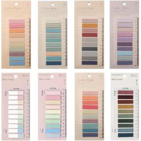 1600Pcs Sticky Index Tabs,8 Sheets Strip Index Tabs,Tabs for Annotating Books Sticky Note Bookmarks Index Labels for Page Marking and Classified File