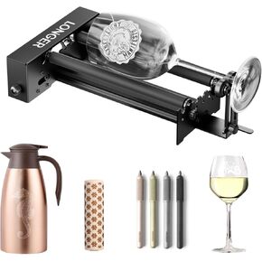 Longer Laser Engraver New-Rotary Roller, Y-axis 360° Rotation, Compatible with Other Brands of Engraver，a Good Partner for Laser Engraving Machine