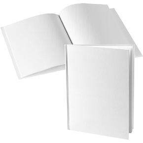 3 Packs White Hardcover Blank Books for Kids to Write Stories, 8.5x11 Blank Books for Students to Create Your Own Stories or DIY Drawing (24 Sheets/48 Pages, 3 Pack)