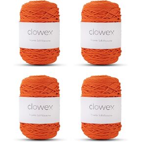 Clowex Polyester Soft Macrame Cord 2.5-3mm, 191 Yards x 1/9 inc Turkish Polyester Rope, Braided Macrame Yarn for DIY Crafts, Plant Hanger, Wall Hanging, Macrame Bag
