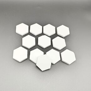 1.4 Inch Ceramic Coral Frag Plugs Coral Frag Tiles Base Disc - 12 Pack | Hexagon | 35mm(1.38 inch) | White