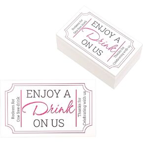 ITZAMNA Elegant Bliss Drink Tickets 100 Cards Business Card Size