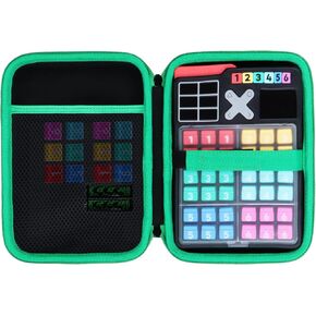 Storage Case Compatible with GiiKER Smart Sudoku Puzzle Games Original 2500 Challenges Sudoku Brain Teaser Puzzle Kids (Black + Green Case)