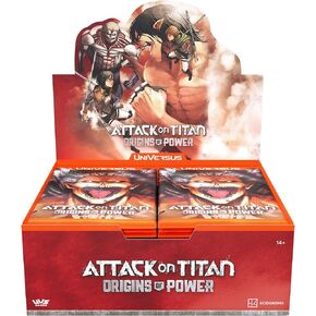 UniVersus: Attack on Titan: Origins of Power - Booster Display - Includes 24 Booster Packs (11 Cards Ea), Deck-Building Card Game, Randomly Assorted
